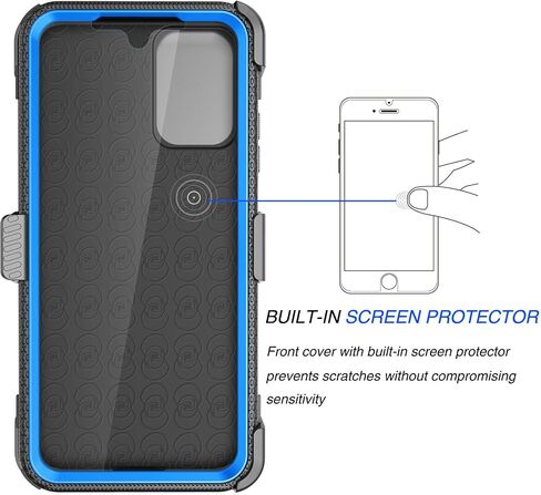 Tekcoo Holster Case For Motorola Moto G Power 5G | 2024 Only | XT2415 [Tshell] Shock Absorbing [Built-in Screen Protector] [Kickstand Locking Belt Clip] Carrying Swivel Defender Full Body Cover -Black in Saudi Arabia