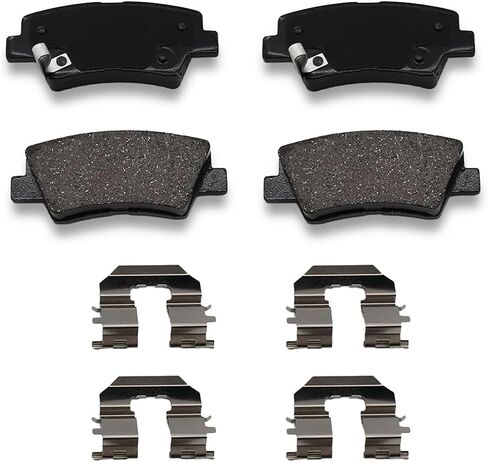 HYFTJYZ Front Ceramic Disc Brake Pads For 2000-2006 Nissan Sentra - 1989-1998 240SX - 1990-1992 Stanza - 1991-1993 INFINITI G20 Axxess with Hardware Kits 4PCS (HZ-462) in Kuwait
