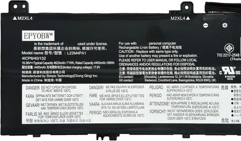 L22M4PA1 Laptop Battery 71Wh 4623mAh 4-Cell 15.36V Compatible with Lenovo Yoga 7 14IRL8 14ARP8 16IRL8 16ARP8 / Yoga 7 2-in-1 14IML9 14AHP9 16IML9 16AHP9 Series 5B11K38966 L22C4PA1 L22D4PA1 in Saudi Arabia