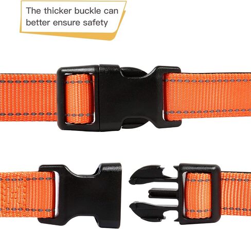 Timos Reflective Dog Collar for Small Medium Large Dogs with Soft Neoprene Padded Breathable Nylon Puppy Collars Adjustable in Saudi Arabia
