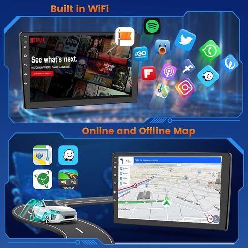 2+64 جيجابايت Inefala لسيارة Mazda CX9 2007-2015 Android 13 ستيريو راديو السيارة مع CarPlay Android Auto، مجموعة ستيريو بشاشة لمس 10.1 بوصة مع WiFi FM/RDS GPS BT SWC USBBackup Camera MIC in Saudi Arabia