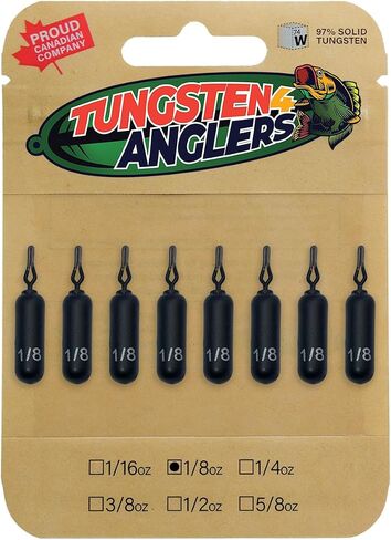 Tungsten 4 Anglers – 97% Pure Tungsten Skinny Drop Shot Weight Perfect Your Finesse Fishing |1/8oz. to 1/2oz. - Multi-Color | Perfect Your Finesse Fishing – 4-10-Pack/Bag in Saudi Arabia