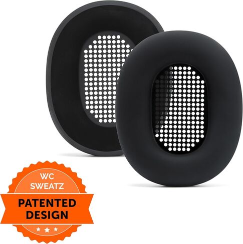 WC SweatZ XM5 - Patented Earpad Sweat Covers for Sony WH1000XM5 | Made by Wicked Cushions | Full 360 Protection, Sweatproof & Washable | Black in Kuwait