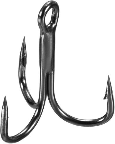 PATIKIL Fishing Treble Hooks, Strong Treble Fish Hook High Carbon Steel Fishing Hooks Round Bend Barbed for Freshwater Saltwater in Saudi Arabia