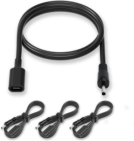 كابل محول USB C إلى DC بطول 1 قدم 3.5 مم × 1.35 مم، كابل محول شاحن طاقة PD 15 وات 5 فولت من النوع C أنثى إلى تيار مستمر لجهاز توجيه كاميرا الويب، والكاميرا، ومروحة صغيرة، وDVR، والماسح الضوئي، 3 عبوات in Kuwait