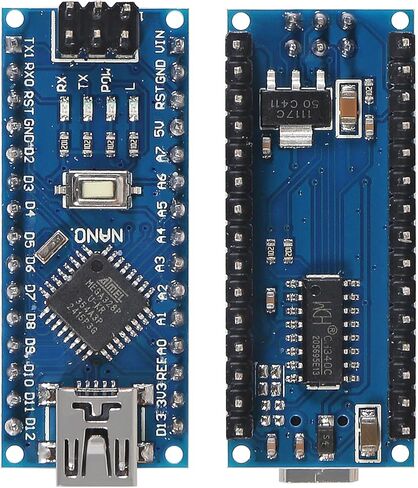 2 قطعة Mini Nano V3.0 ATmega328P لوحدة تحكم Arduino Micro Controller مع كابل USB + Nano V3.0 توسيع I/O Shield Board Breakout Screw Terminal محول in Kuwait