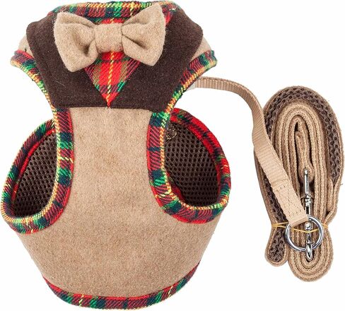 Pet Life ® Luxe Collection Dapperbone 2-in-1 Adjustable Fashion Dog Harness and Leash with Dog Bowtie by Collar - Pet Harness with Reversible Breathable Mesh and Alloy Dog Leash attachments in Saudi Arabia