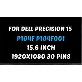 B156HAN02.5 Replacement for DELL Precision 15 3570 3571 P104F P104F001 LCD Screen for Precision 15 3560 3561 P127F P8OF DP/N 5NG4M 05NG4M FHD 15.6 inch 30 Pins 60Hz LED Non-Touch Screen Display Panel