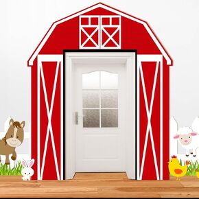 3 Pcs Farm Animal Party Decorations Barn Door Banner Barn Door Party Backdrop Farm Birthday Party Supplies for Baby Shower Family Reunion Theme Party Supplies Halloween Party