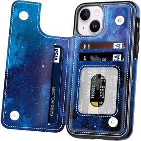 حافظة محفظة لهاتف iPhone 15 مع حامل بطاقة، فتحات بطاقات رفيعة وخفيفة الوزن من جلد البولي يوريثان مقاومة للصدمات، غطاء حماية متين لهاتف Apple iPhone 15 (وردي، لهاتف iPhone 15) in Kuwait