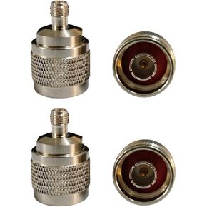 axhsunetc 4PCS SMA to N Adapter Kit N Male to SMA Female Connectors Coaxial Convertor Kit for WiFi Antenna Extender Transceiver N to SMA Coax Jack Connector