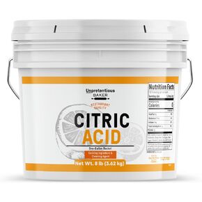 Unpretentious Citric Acid, 1 Gallon, Cooking & Cleaning, Natural & Food Safe, Chemical Free