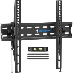 MOUNTUP UL Listed TV Wall Mount, Tilting TV Bracket for Most 26-60 Inch LED LCD OLED Flat/Curved TVs, Low Profile TV Mount Save Spacing - Fits 12" to 16" Stud, Max VESA 400x400mm up to 99 LBS, MU0007