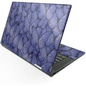 MightySkins Glossy Glitter Skin Compatible with HP Envy x360 15" (2022) - Blue Butterflies | Protective, Durable High-Gloss Glitter Finish | Easy to Apply and Change Styles | Made in The USA