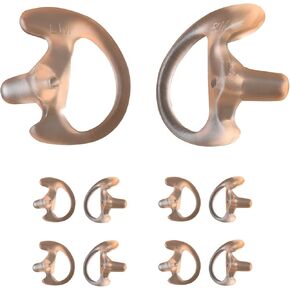 Radio Earpiece, Earmould Earbud Earplug Replacement for Two-Way Radio Coil Tube Audio Kits - (Pink, 5 Pairs Medium)