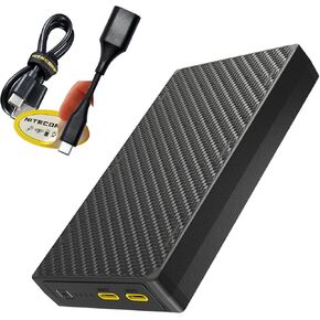 Nitecore NB20000 Gen 3 20000mAh Power Bank, Fast Charging QC PD Dual USB-C Ports Compatible with iPhone, Samsung Galaxy and Tablets with Lumentac USB Charging Cable