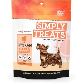 The Simple Food Project تجميد حلوى الكلاب الخام المجففة خالية من الحبوب، طبيعية بالكامل، تحتوي على مكون واحد فقط من كبد البيسون للكلاب، تستخدم كعلاجات تدريب للكلاب الصغيرة أو المتوسطة أو الكبيرة