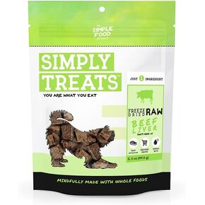 The Simple Food Project Freeze Dried Raw Dog Treats Grain Free, All Natural, with Just 1 Ingredient Duck for Dogs Use As Training Treats for Puppies, Small, Medium, Or Large Dogs
