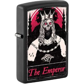 Zippo Lighter: Tarot Card 4, The Emperor - Black Matte 81365