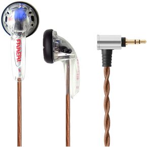 FAAEAL Rosemary Earbuds,3.5mm Standard/4.4mm 2.5mm TRRS Balanced Earphone,Silver-Plated Cable 150ohms HiFi Music Headphone,Heavy Bass Headsets for MP3 MP4 Player Amplifier (Standard 3.5mm Jack, Gray)