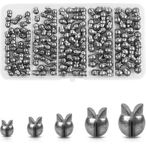 OROOTL Split Shot Fishing Weights, 170pcs Fishing Weights Sinkers Kit Removable Split Shot Sinker Round Clip on Sinker Line Weight Fly Fishing Split Shot Weights Assortment