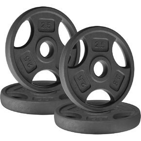 Yes4All 1 Inch Grip Cast Iron Weight Plates for Dumbbells – Standard Weight Plates - 35lb - Single