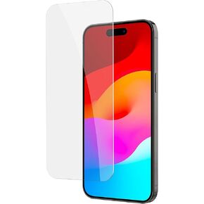 FLOLAB NanoArmour ONETIME Case Friendly for iPhone 14 Pro / 15 Screen Protector Ultra Clear Military-Grade Tempered Glass - Reinforced Edge, Durable, Smooth, Easy to Install, Dust Free