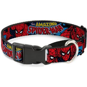 Buckle-Down Dog Collar Martingale Amazing Spider Man 15 to 26 Inches 1.0 Inch Wide