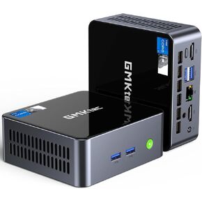 GMKtec Mini PC Windows 11 Pro Intel Core i7-11390H (Turbo 5.0 GHz) 1TB SSD 16GB DDR4, Desktop Computers WiFi 6, USB3.2, BT 5.2, DP, HDMI, RJ45 2.5G Black