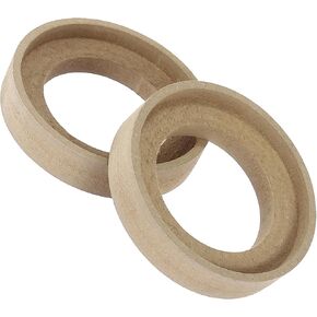 Unifizz 2Pcs Car Speaker Spacer Ring Adaptor Brackets Mounting Recess Bezel Plate Wood 60mm ID Universal for 2.5Inch Speakers