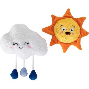 Fringe Studio Plush Dog Toy Set, Change in Weather, 2 Piece Set, Pet Shop Collection (312030)