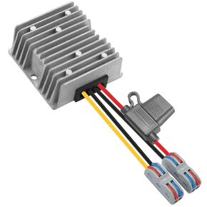 DC/DC Buck Power Supply 30-90V to 24V, 24V20A Fused Voltage Converter 480W MAX Power Transformer Waterproof Step Down Module for Automotive, LED Lights, Boat Dock, Instruments.