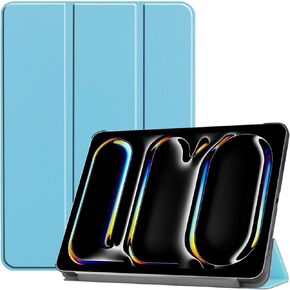 Case for Apple iPad Pro 11 (2024) 11.0 inch, Folio Slim Smart Cover Lightweight Hard Shell Protective Case for iPad Pro (11-inch, 5th Generation) with Multi-Angle Stand -Dark Blue