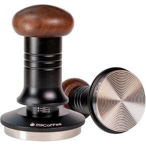 Espresso Coffee Tamper 58.5mm, Level Coffee Tamper for 58mm Portafilter, Adjustable Depth Stainless Steel Ripple Base