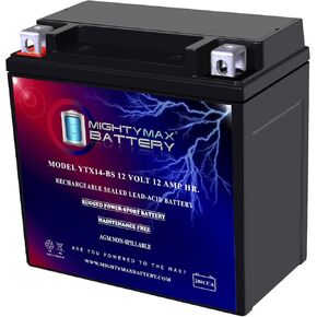 Mighty Max Battery YTX14-BS Replacement for ATV Honda TRX 500 Rubicon Foreman Rancher
