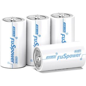 D Cell Batteries LR20 D Size 1.5V Alkaline Battery with Long-Lasting Power for Flashlight Clock Lantern (4 Count (Pack of 1))