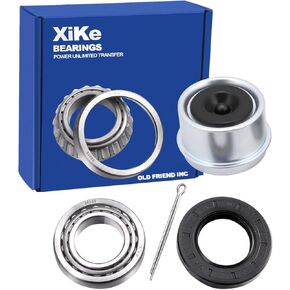 مجموعة 2 من XiKe تناسب مجموعة محامل محور العجلات المقطورة 1 – 1/16 بوصة، L44649/L44610 و12192 تيرابايت ختم OD 1. 980''، غطاء غبار ودبابيس كوتر، دوارة هادئة عالية السرعة ومتينة.