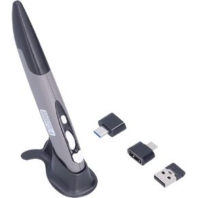 Bt Mouse Pen Wireless Mouse Pen Mouse Computer Pen Mouse for Pc Mouse Pen Wireless 2.4g Creativity Extremely Handover Computer for Pc Laptop (Black Gray)