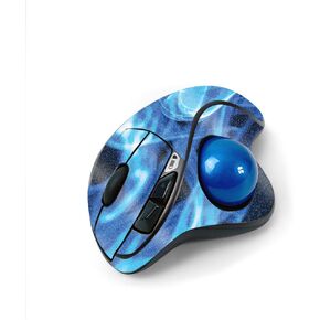 MightySkins Glossy Glitter Skin for Logitech M570 Wireless Trackball Mouse - Blue Flames | Protective, Durable High-Gloss Glitter Finish | Easy to Apply, Remove, and Change Styles | Made in The USA