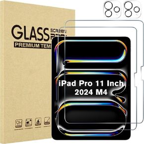 ProCase 2+2 Pack Screen Protector for iPad Pro 11 inch 4th 3rd 2nd 2022 2021 2020 with Camera Lens Protector, Tempered Glass Film for iPad Pro 11"