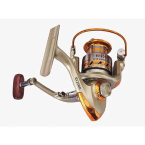 Yumoshi Fishing Spinning Reel 12 BB Whole Metal Line Cup, Affordable Smooth Reel with Graphite Body (EF2000)