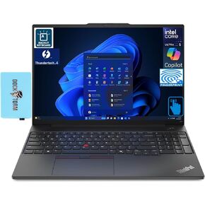 Lenovo ThinkPad E16 Gen 2 AI Powered Laptop 16.0" Touchscreen IPS WUXGA (Intel Ultra 5-125U, 32GB DDR5, 2TB PCIe SSD, Backlit KYB, Fingerprint, Thunderbolt 4, Win 11 Pro) w/DKZ USB Port Expander