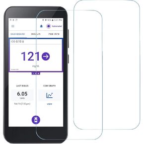 (Clear 2-piece packaging) Premium Tempered Glass Screen protector For Omnipod 5 Receiver