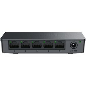 Grandstream GWN7700 Layer 2 Unmanaged Switch, 5X GigE, Black