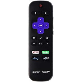 Funai Original Sharp Roku TV Remote Netflix, Hulu, Vudu, and Sling HS-RCRUS-20 HSRCRUS20 LC-50LBU711U LC-55LBU711U LC50LBU711U LC55LBU711U (Renewed)