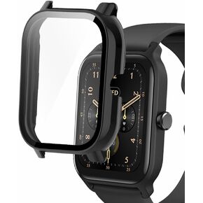 Watch Cases compatible with Compatible with IDW13 1.8" of Woneligo, Faweio, Amzhero, TOOBUR, VRPEFIT, Konitee, Gydom Veryfit Smart Watch, Hard PC Case with Tempered Glass Screen Protector Pink