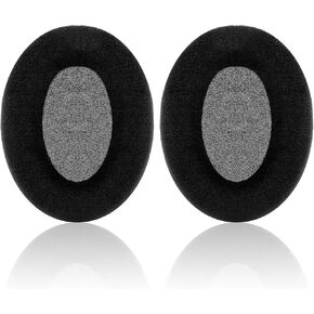 HD598 Earpads Replacement Ear Cushion Pads with Protein Leather and Memory Foam for Sennheiser HD598 Series HD598SE HD598CS HD515 HD555 HD595 HD518 Over Ear Headphones ONLY (Black/Velvet)