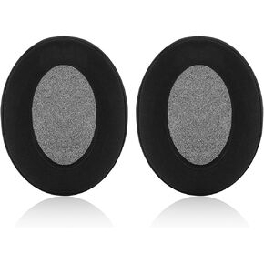 HD598 Earpads Replacement Ear Cushion Pads with Protein Leather and Memory Foam for Sennheiser HD598 Series HD598SE HD598CS HD515 HD555 HD595 HD518 Over Ear Headphones ONLY (Black/Velvet)