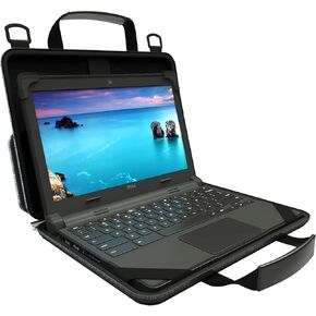 13-14 Inch Protective Always-on Chromebook Hard Case with Adjustable Shoulder Strap and Carrying Handles