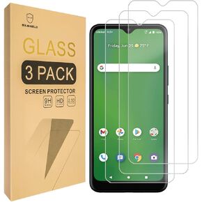 Mr.Shield [3-Pack] مصمم لـ Cricket Dream 5G [زجاج مقسى] [زجاج ياباني بصلابة 9H] واقي شاشة مع استبدال مدى الحياة